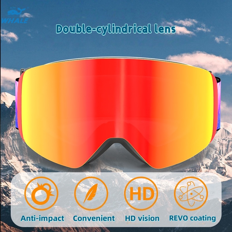 Photochromic lens ski goggles