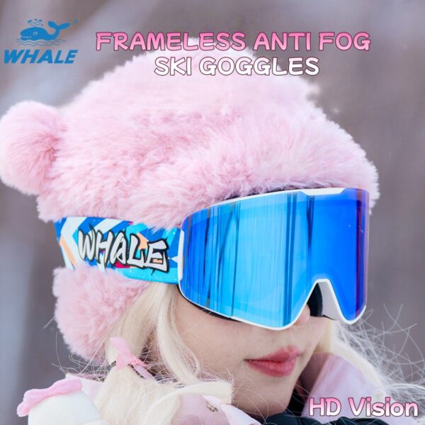 Snow-6000 adult ski goggles Whole day snow goggles Anti-fog Anti-UV eye protection