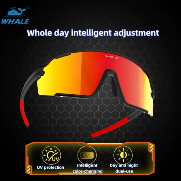 YDJ-400 cycling goggles Anti fog sports gear intelligent color changeable day and night cycling goggles
