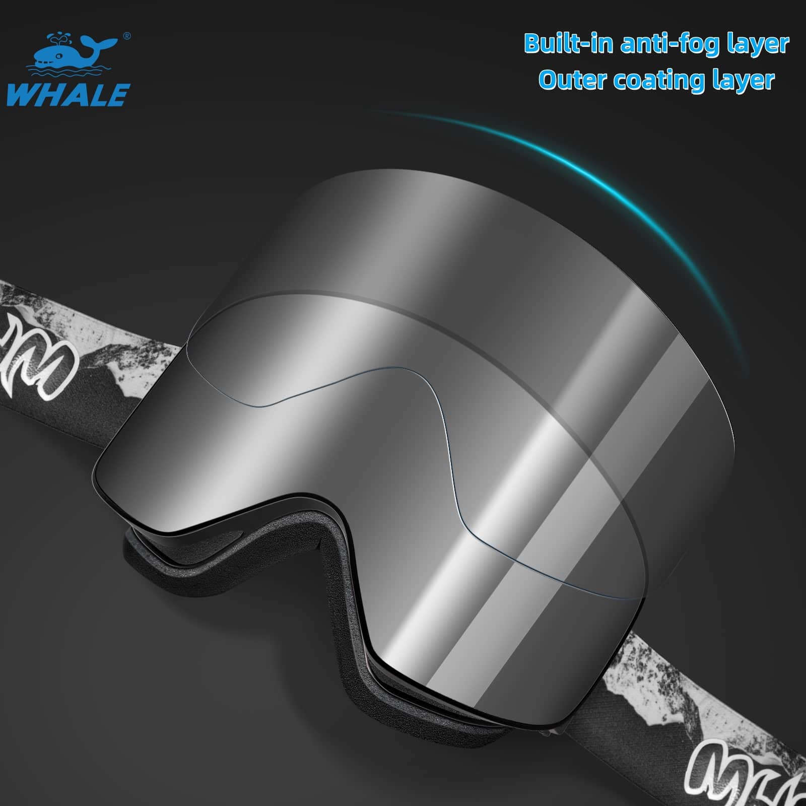 Magnetic lens ski goggles