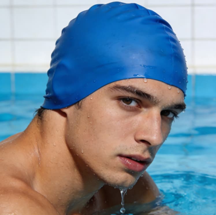 how to put on swim cap