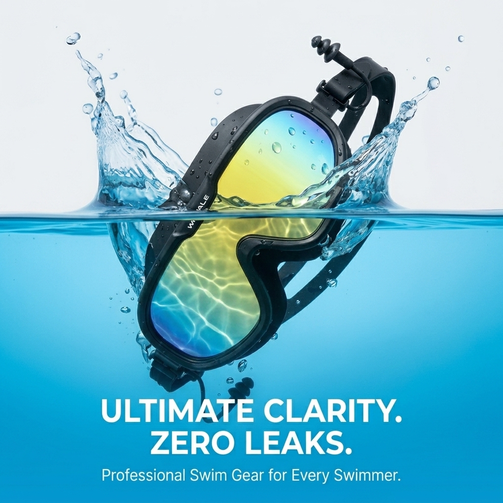 WHALE 8800 leak-proof adult swim goggles in water