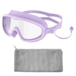 WHALE 9000 CF-9006 lavender clear kids swim goggles
