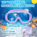 WHALE 9000 kids swim goggles with panoramic lens