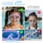 WHALE 9000 wide field kids swimming goggles comparison