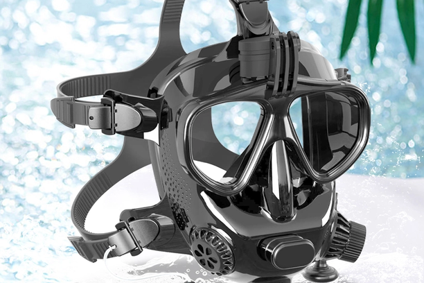 diving mask with gopro mount